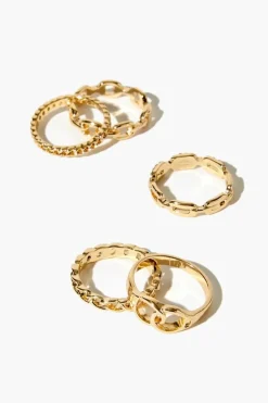 Rhinestone Chain Ring Set