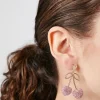 Rhinestone Cherry Drop Earrings