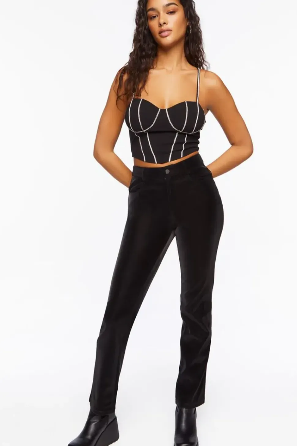 Rhinestone Cropped Cami