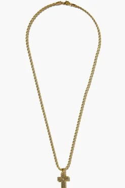Rhinestone Cross Pendant Necklace