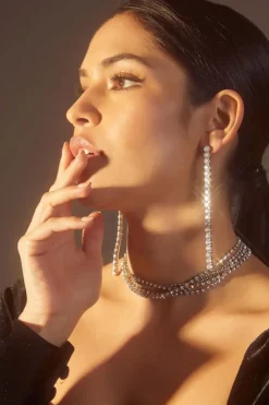 Rhinestone Duster Earrings