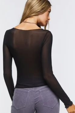 Rhinestone Fantasy Mesh Top