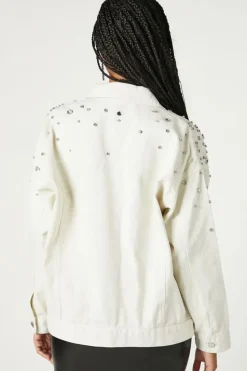 Rhinestone & Faux Gem Trucker Jacket