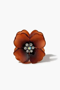 Rhinestone Flower Claw Hair Clip