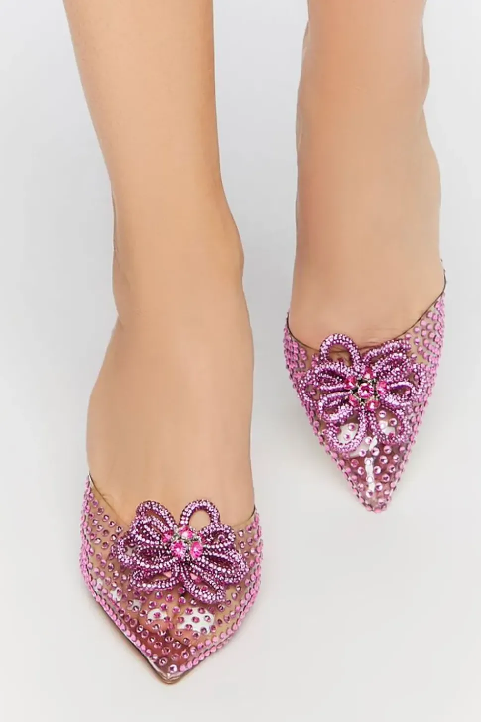 Rhinestone Flower Stiletto Heels