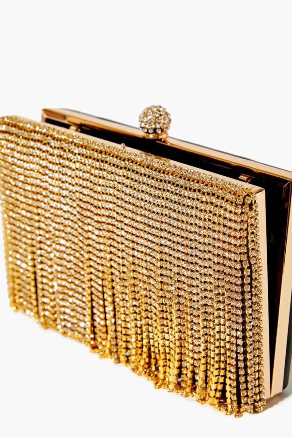 Rhinestone Fringe Clutch Bag