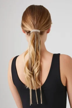 Rhinestone Fringe Hair Barrette