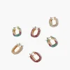 Rhinestone Geometric Hoops
