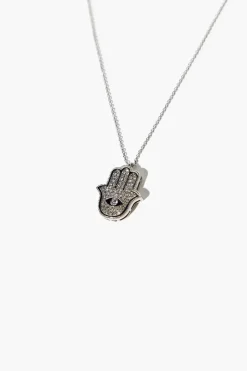 Rhinestone Hamsa Hand Necklace