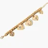 Rhinestone Heart Charm Bracelet
