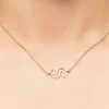 Rhinestone Initial Pendant Necklace