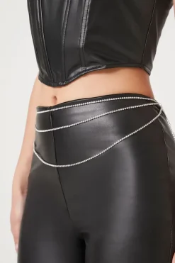 Rhinestone Layered Belly Chain