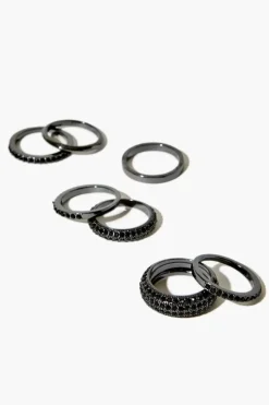 Rhinestone Ring Set