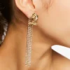 Rhinestone Rose Duster Earrings