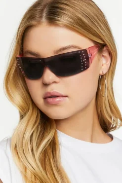 Rhinestone Shield Sunglasses