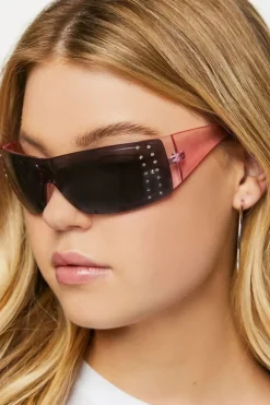 Rhinestone Shield Sunglasses