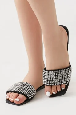 Rhinestone Slip-On Sandals