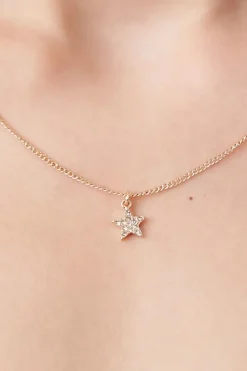 Rhinestone Star Charm Necklace