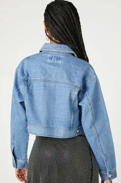 Rhinestone-Trim Trucker Jacket