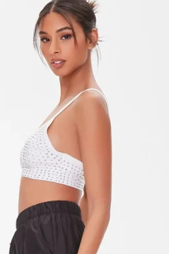 Rhinestone V-Neck Bralette