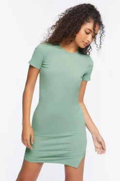 Ribbed Bodycon T-Shirt Dress