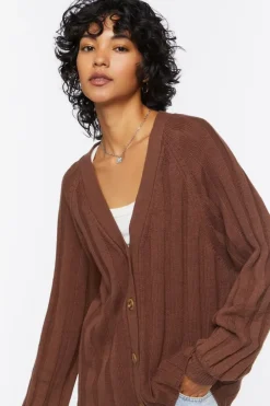 Ribbed Cardigan Sweater