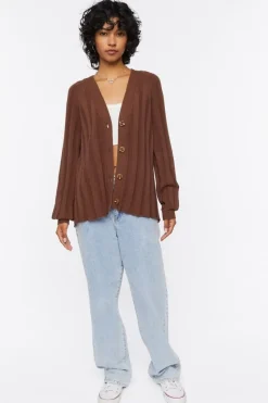 Ribbed Cardigan Sweater
