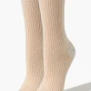 Ribbed Crew Socks