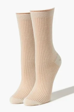 Ribbed Crew Socks