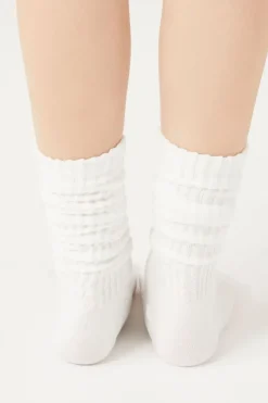 Ribbed Crew Socks