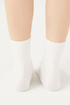 Ribbed Crew Socks