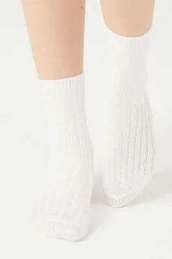 Ribbed Crew Socks