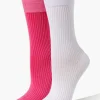 Ribbed Crew Sock Set - 2 Pack