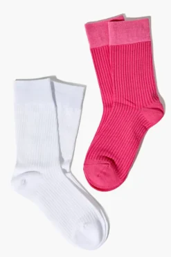Ribbed Crew Sock Set - 2 Pack