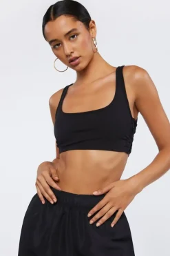 Ribbed Crisscross Cropped Tank Top
