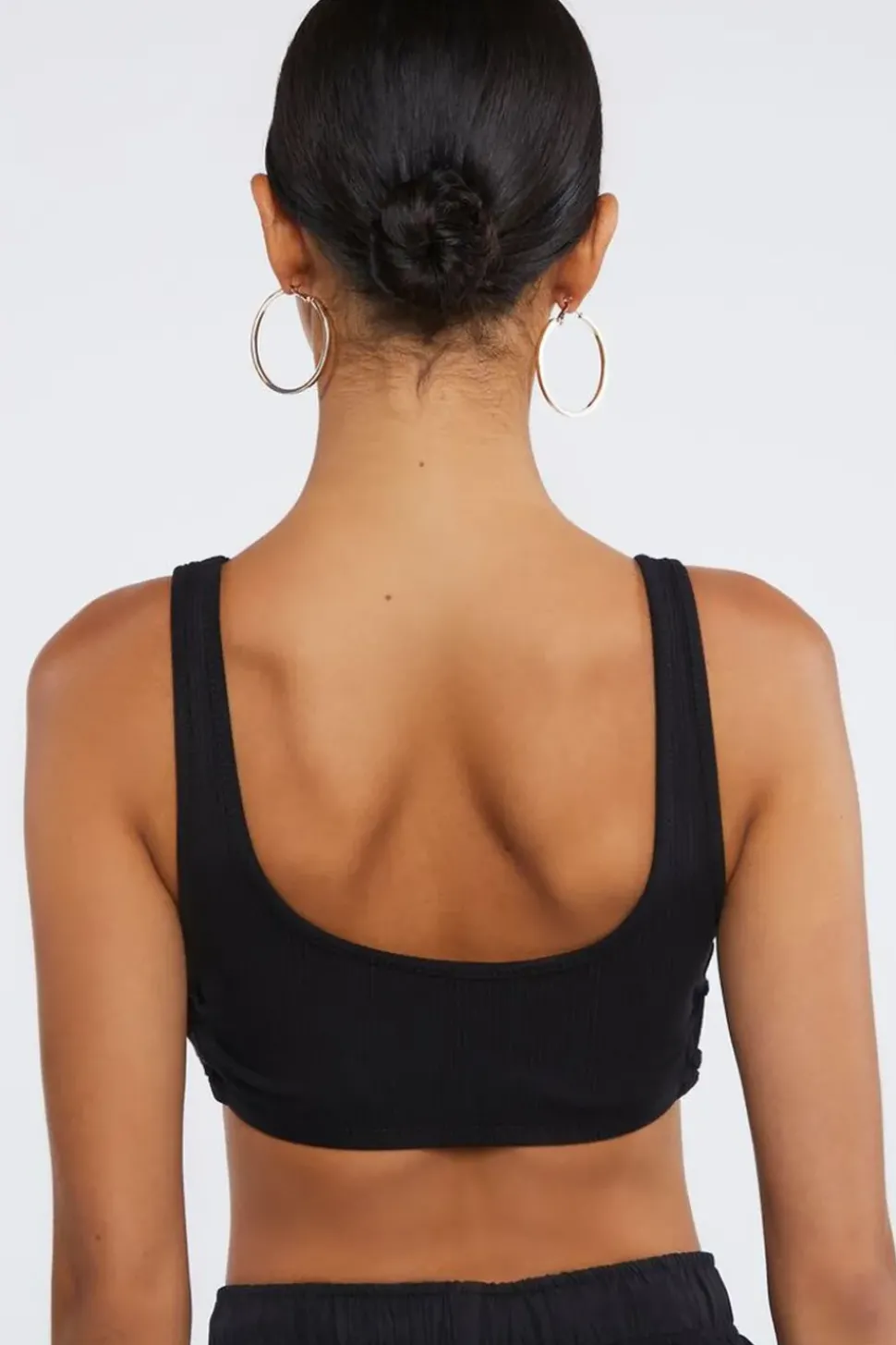 Ribbed Crisscross Cropped Tank Top