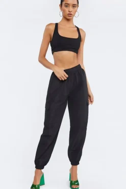 Ribbed Crisscross Cropped Tank Top