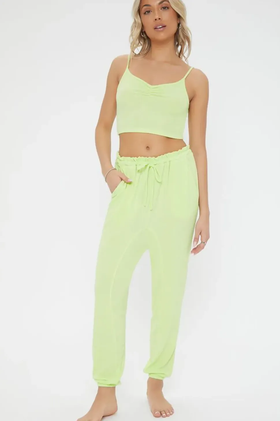 Ribbed Cropped Lounge Cami