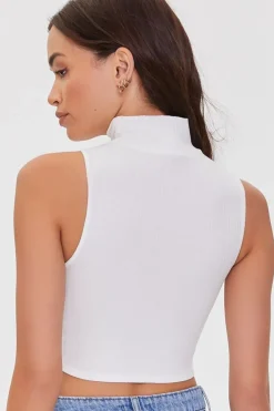 Ribbed Crossover Cutout Crop Top