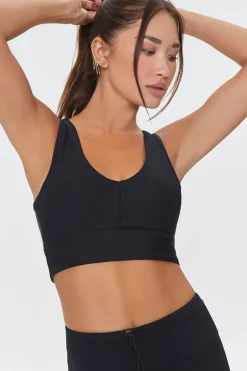 Ribbed Cutout Sports Bra