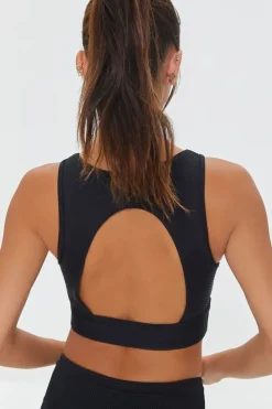 Ribbed Cutout Sports Bra