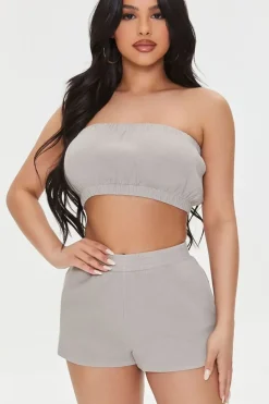 Ribbed Dolphin-Hem Shorts