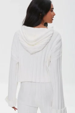 Ribbed Drawstring Hoodie