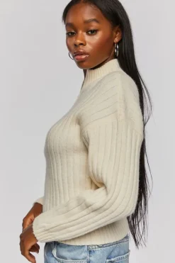 Ribbed Half-Zip Sweater