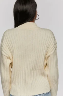 Ribbed Half-Zip Sweater