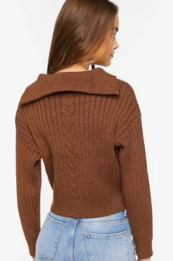Ribbed Half-Zip Sweater