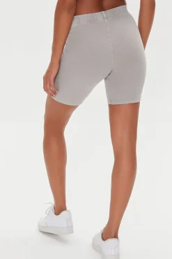 Ribbed High-Rise Biker Shorts