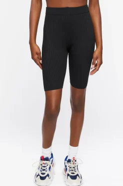 Ribbed Knit Biker Shorts