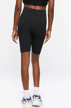 Ribbed Knit Biker Shorts