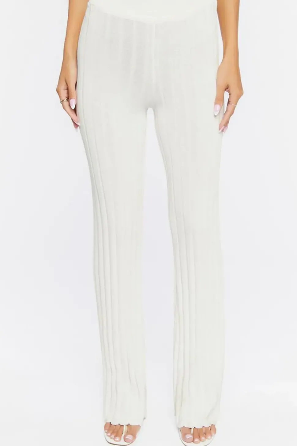 Ribbed Knit Flare Pants